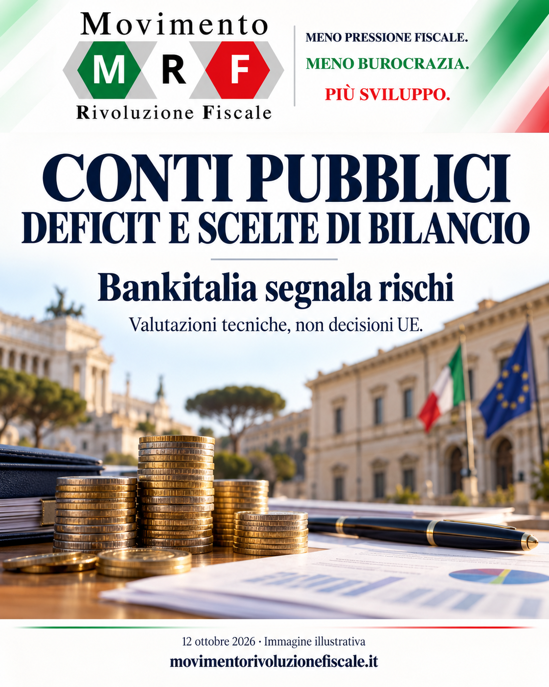 CONTI PUBBLICI: BANKITALIA SEGNALA RISCHI SUL DEFICIT.