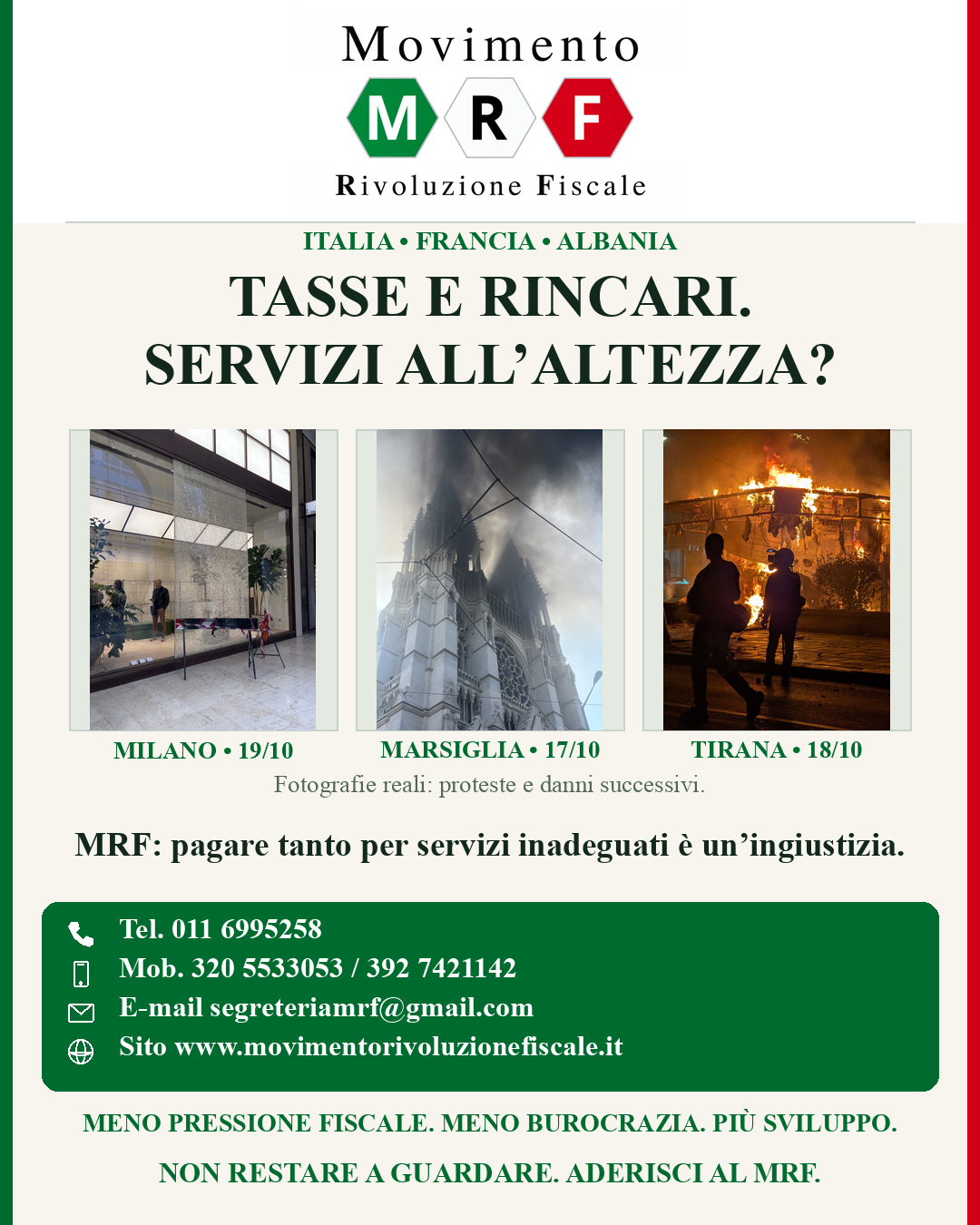TASSE E RINCARI. SERVIZI ALL’ALTEZZA?