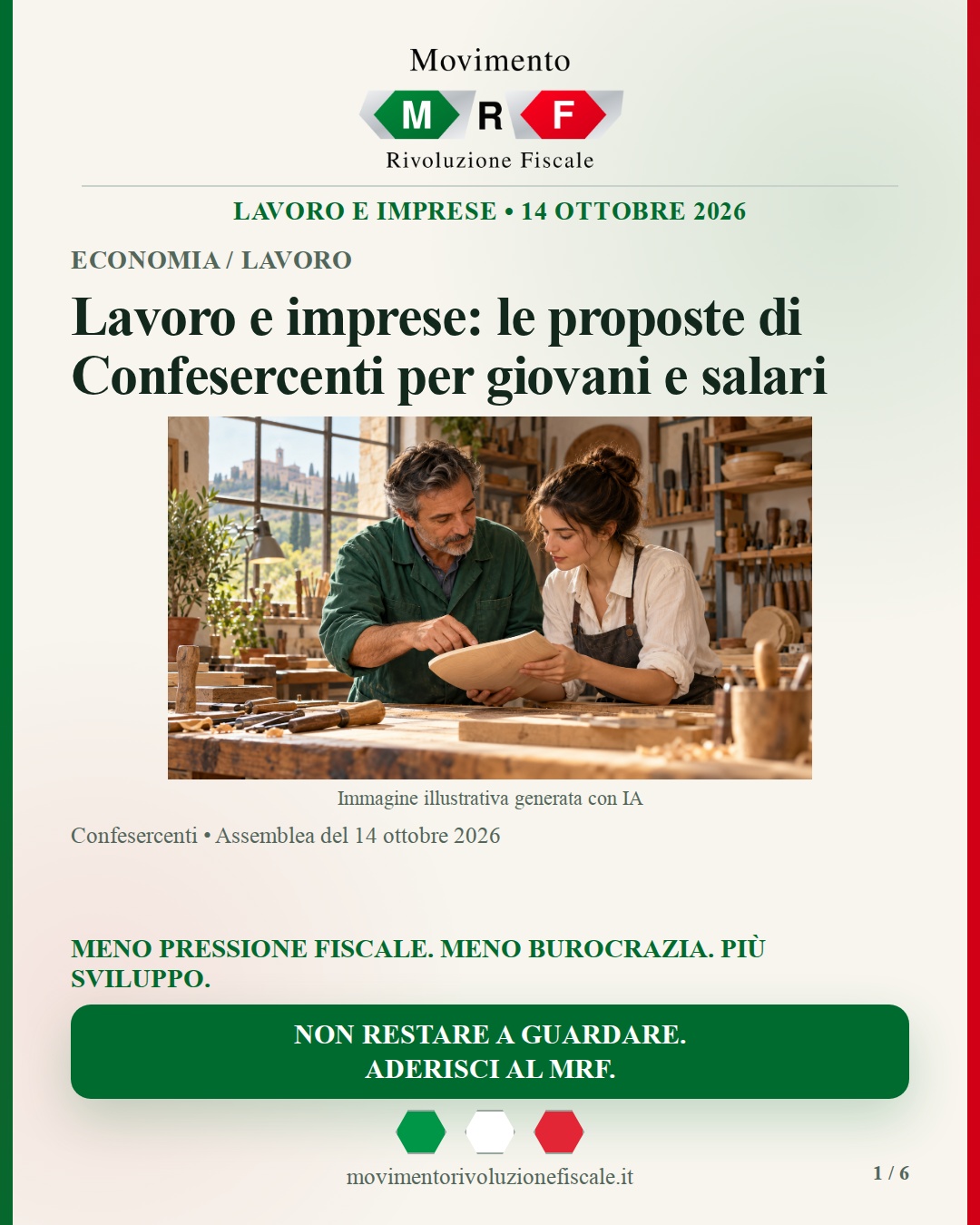 Lavoro e imprese: le proposte di Confesercenti per giovani e salari